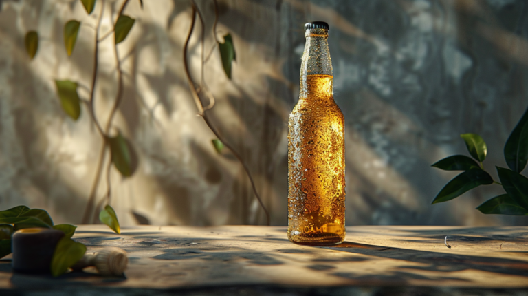 premium vegan lager bottle