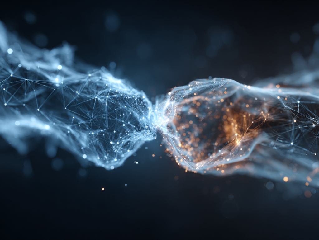 A dynamic digital ecosystem represented as an interconnected network of technology and communication elements modern web interfaces