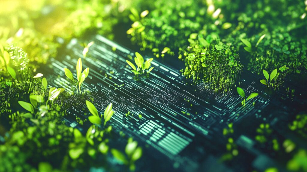 Digital SEO concept with green elements