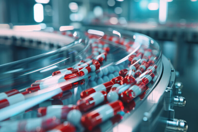 red engineering car driving through city streets