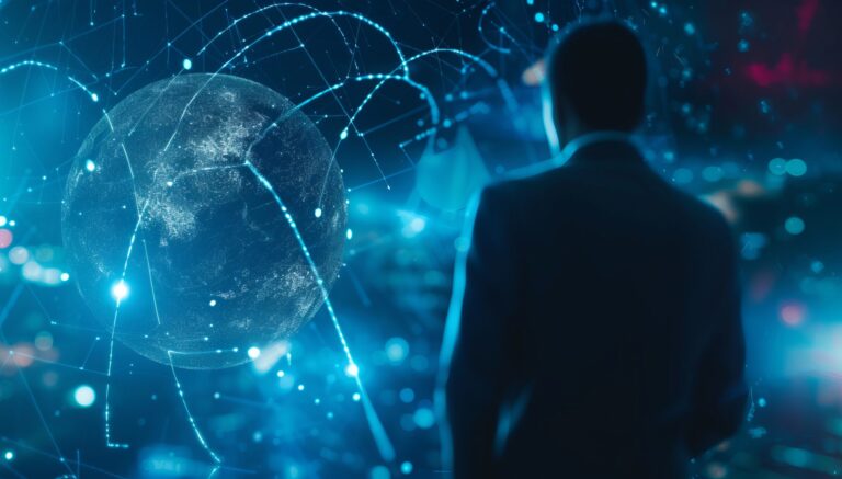 Exploring the Digital Universe - A Journey through Virtual Space Networks and Glowing Connections
