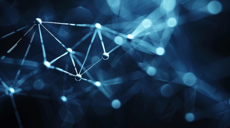 Abstract Network Connection in Blue